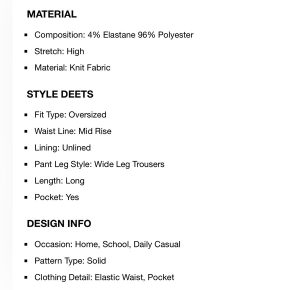 TAN ELASTIC WAIST WIDE LEG PANTS 🤎 - Picture 5 of 5